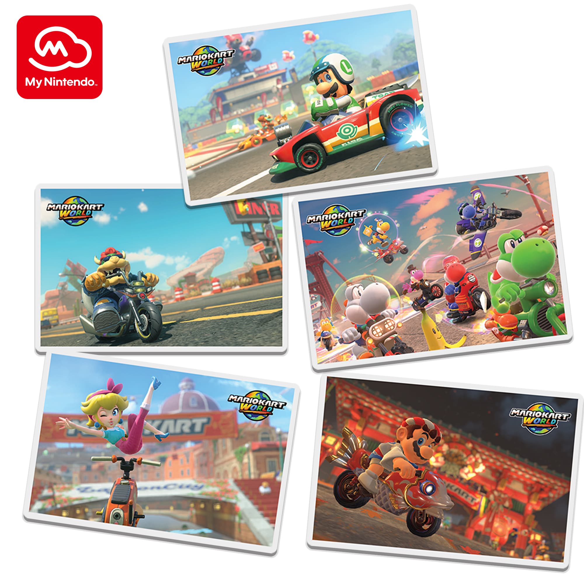 Mario Kart™ World Postcard Set (a set of 5) - Nintendo Official Site